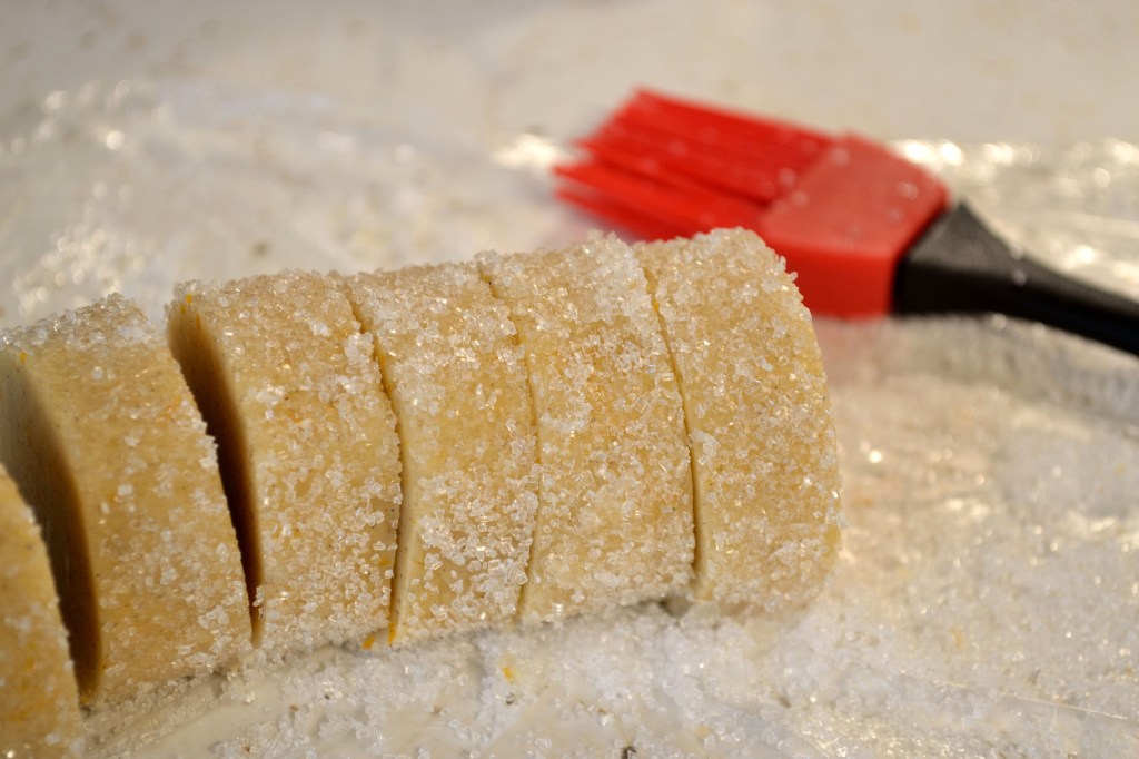 cardamom sable dough in sugar