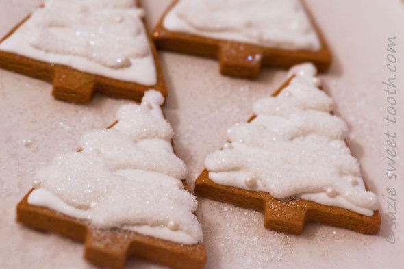 White Christmas Gingerbread Trees