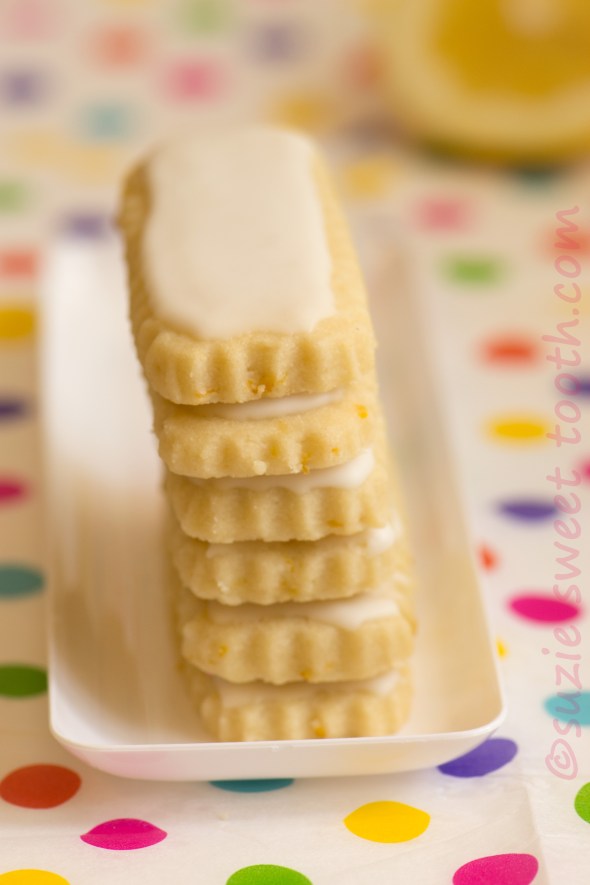 glazed meyer lemon shortbread