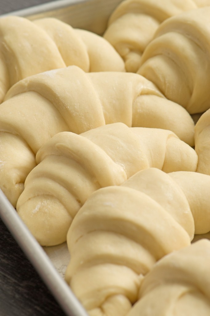 crescent rolls ready for the oven