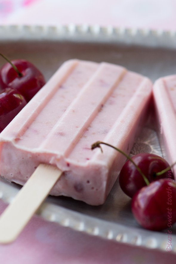 Sweet Cherry Yogurt Pops