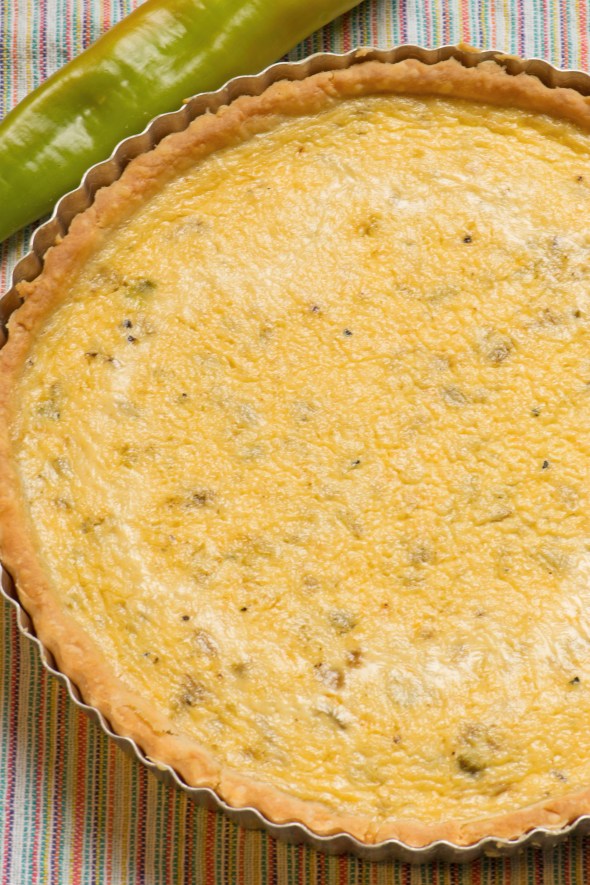 green chili cheese quiche