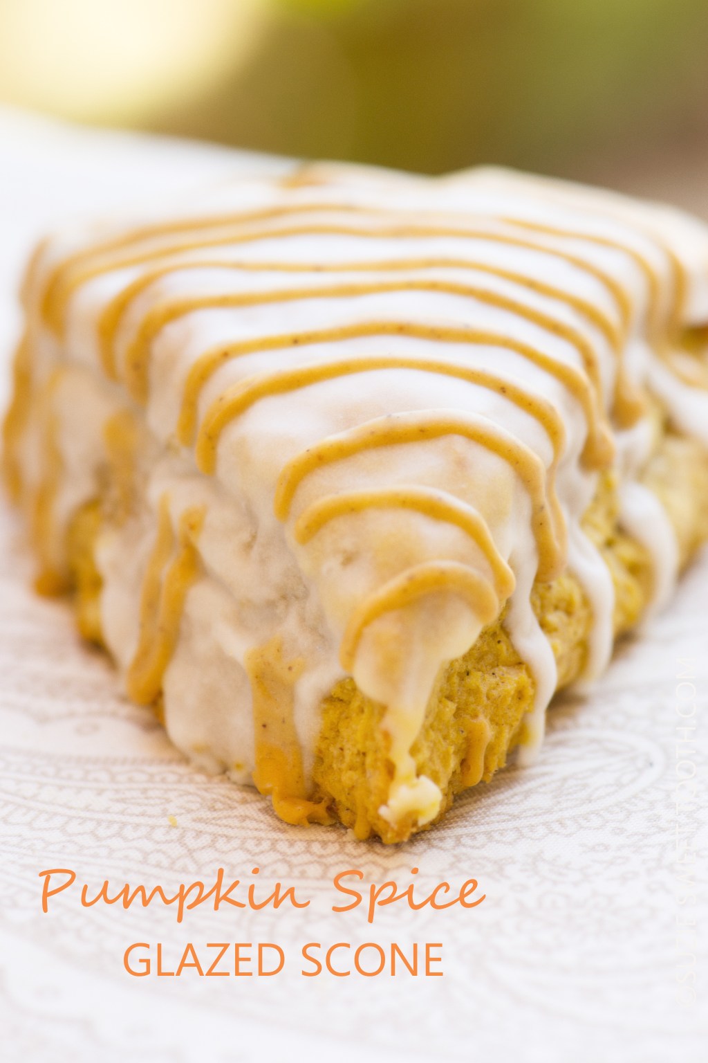 Pumpkin~Spice Glazed Scones